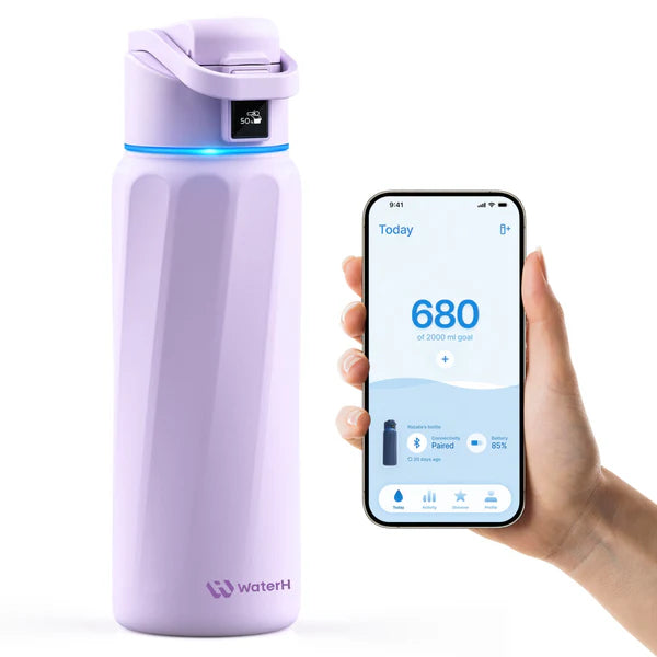 WaterH Boost Akıllı Termos | Hidrasyon Takibi Yapan, Yalıtımlı Akıllı Su Şişesi