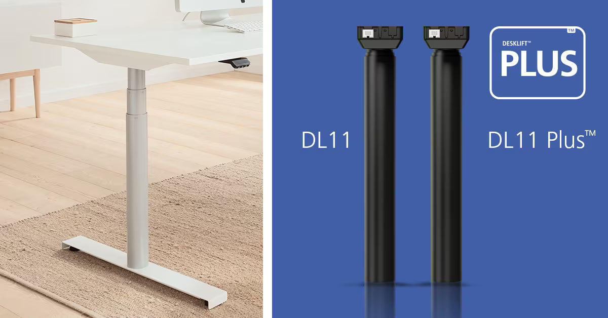 LINAK DL11 Yuvarlak Kolonlu Elektrikli Masa Mekanizması