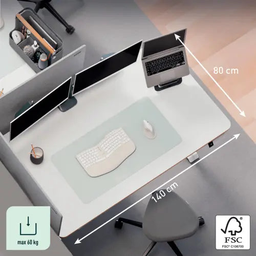 Leitz Ergo Elektrikli Yükselen Masa 120x70 cm – Gün Boyu Hareketli Çalışma Deneyimi, Ayağa Kalk Hatırlatmalı