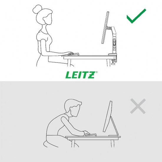 Leitz Ergo Yerden Tasarruf Sağlayan Tekli Monitör Kolu – Ergonomik ve Ayarlanabilir